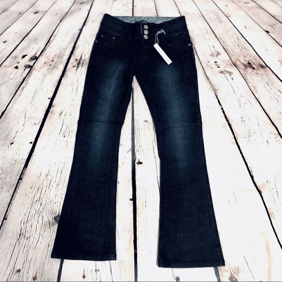 Maduzi Dark Wash Bootcut Jeans Size 11 - Picture 1 of 14